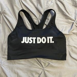 Black Nike Just Do It sports bra
